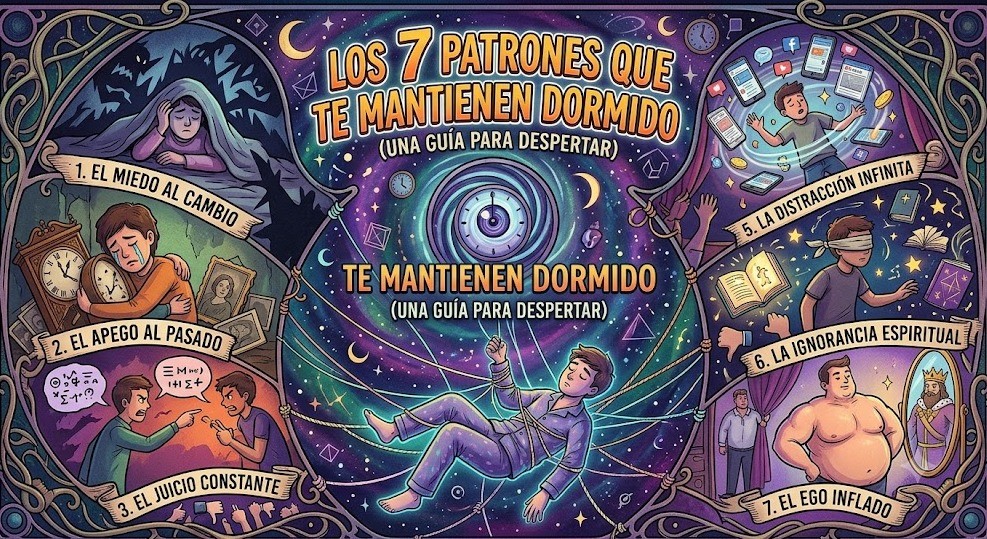 Los 7 Patrones que te Mantienen Dormido — Guía gratuita de Alma Infinita
